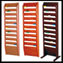 12 1/2w x 8h x 3/4d 10 Pocket Wall File Holders - 12 1/2w x 8h x 3/4d: Floor/Wall