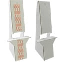 10" Easel Back: Double Wing White, Heavy Duty 50 Pt Chipboard