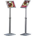 11 x 17 Floor Pedestal Sign Frame/Adjustable Orientation, Portrait or Landscape, Telescopic Height