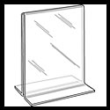 4w x6h Menu Card Holder: Upright/2 Ads