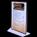 8w x 10h Menu Display: Top Load/2 Ads