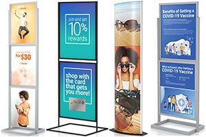 Tiered Floor Standing Sign Stands