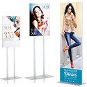 22 x 28, 24 x 36 SEG Graphic Floor Sign Stands; 2 Uprights, Double Sided