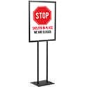 22 x 28 Poster Sign Holder: Top Load, 2 Sided/Black or Silver