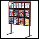 9w x 12h x 2d (24) Brochure/(12) Combination Rack: Acrylic Front/Dividers/Wall/Floor