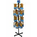 24 Hook Display Rack: Spinner/Floor/X-Base
