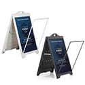 24w x 36h A-Frame Sidewalk Sign; No Lens, Black, White