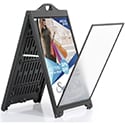 24w x 36h A-Frame Sidewalk Sign; Includes Lens, Black, White