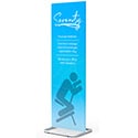 24 x 72, 24 x 84, 30 x 72, 30 x 84, 36 x 72, 36 x 84 Airline Carry-On Banner Stands; Square Top