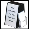 5 1/2w x 8 1/2h x 5 1/2d: Raffle Box w/5 1/2w x 8 1/2h Ad Frame: Black/Counter