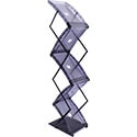 8.75w x 13.25h x .88d Portable Literature Floor Rack; 4 Pockets,Double Sided, Carry Bag