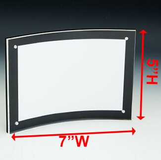 7/"W x 5/"H Lot of 10 Clear Acrylic Horizontal Wall Mount Sign Holder