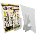 8 1/2 x 11 Cardboard Display: White w/Pocket & Label