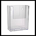 3 15/16w x 4 15/16h x 11/16d Small Plastic Card Holder: Add-On Pocket/Wall