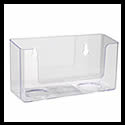 6 1/8w x 3 1/2h x 1 1/2d Plastic Card Holder: Add On Pocket/Wall