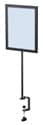 7w x 11h, 8 1/2w x 11h, 11w x 14h: Clamp Base/Adjustable Pole