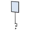 11w x 7h, 11w x 8 1/2h, 14w x 11h: 12h Pole, Clamp Base