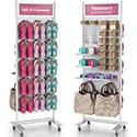 Portable Aluminum Slatwall On Wheels: Double Sided