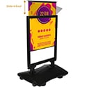 22w x 28h, 24w x 36h, 30w x 40h Outoor Sign w/Slide-In Frame, Water Base, Blk, Slvr