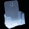 6.4375w x 7.75h x 2.3125 Plastic Pamphlet Holder: Counter/Wall Mount