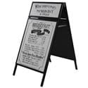 22w x 28h Dry Erase A Frame: White Erase Board/Black Frame