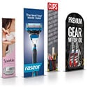 18w, 24w, 30w, 36w X 72h or 84h Aluminum Uprights For Styrene Graphics