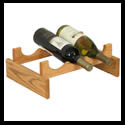 3 Bottle Wine Rack: Wood/Counter