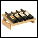 4 Bottle Wine Rack w/Display Top: Wood/Counter