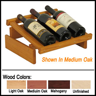 3 Bottle Wood Wine Rack Or Wine Holder With Display Top
