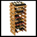 32 Bottle Wine Rack: Wood/Floor