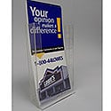 4 3/16w x 7 1/4h x 1 5/8d: Acrylic Leaflet Holder