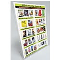 6w x 8h Panel - Plastic Table Tent: Angled/1 Ad