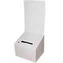 6 3/4w x 5 3/4h x 5 3/8d w/6 1/2w x 9h Header: Cardboard Ballot Box