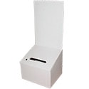 6 3/4w x 5 3/4h x 5 3/8d w/6 1/2w x 9h Header: Cardboard Ballot Box