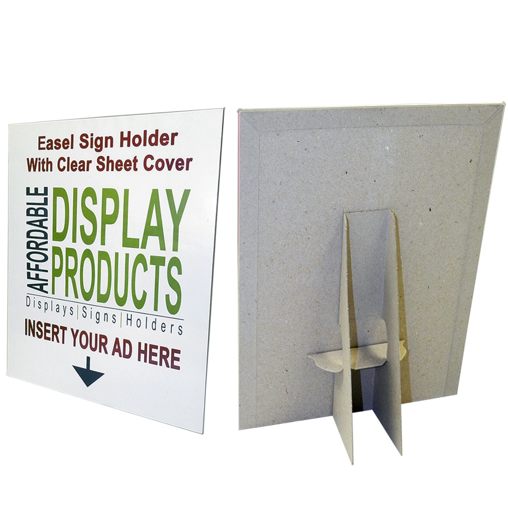 Easel Back Sign Holders with Clear Covers (5 / Pack)