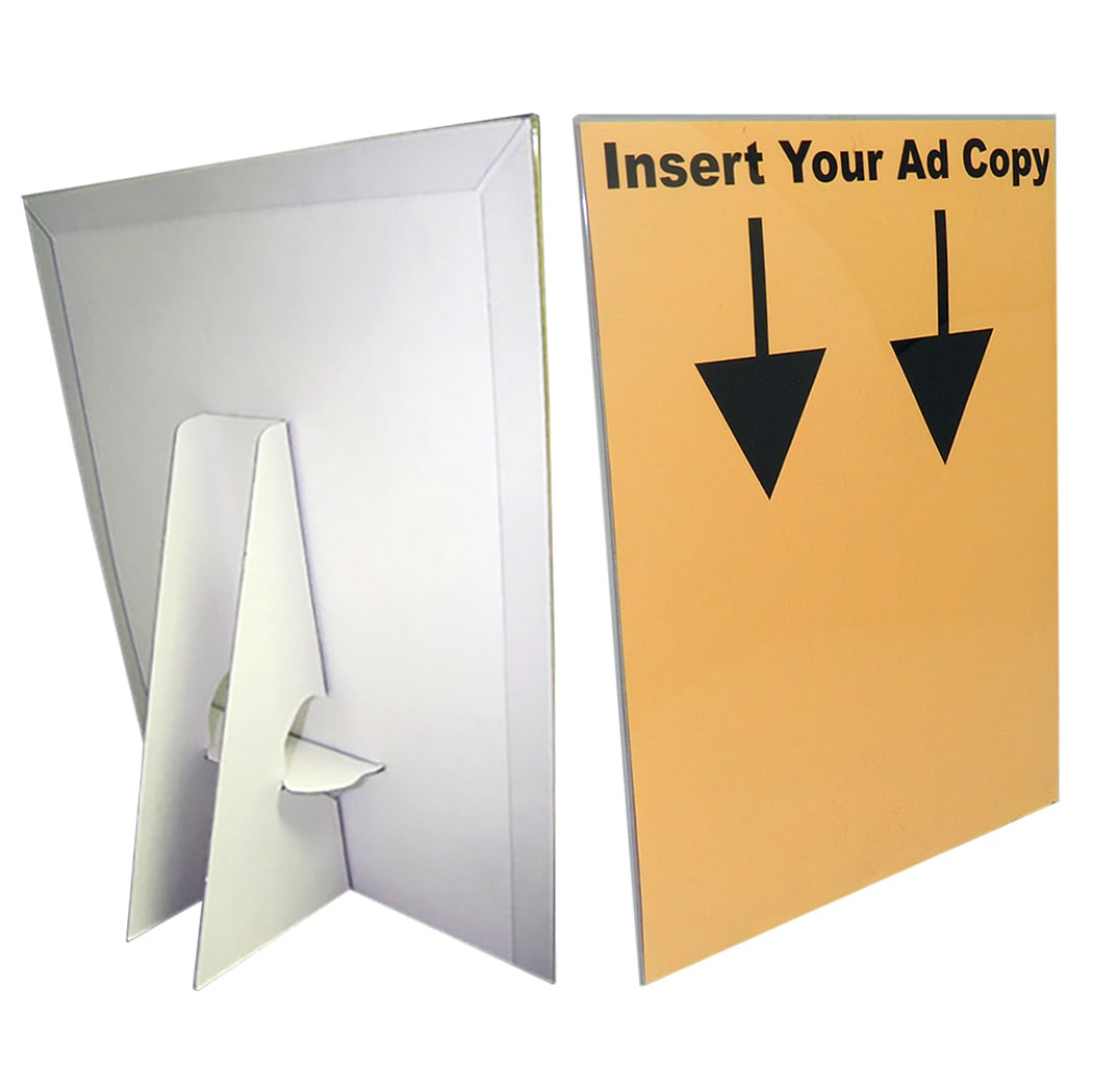 8 1/2 x 11 Cardboard Display: White w/Display Cover