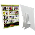 8 1/2 x 11 Cardboard Display Stand: White w/1 Label