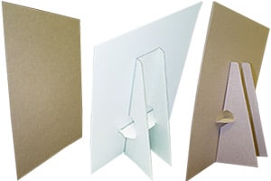 White & Kraft Easel Displays