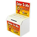 9w x 7 1/2h x 6d w/9w x 7h Header: Cardboard Enter To Win Box/2 Labels