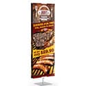 Pole Banner Stand:  12w x 24h - 42h, 24w x 36h - 96h, 36w x 42h - 114h