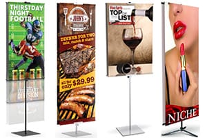 Wood Banner Hanger set for 3' W Banners - 2 Sets