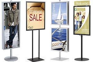 Floor Standing Sign Holders, Bases, Directories & Menu Displays