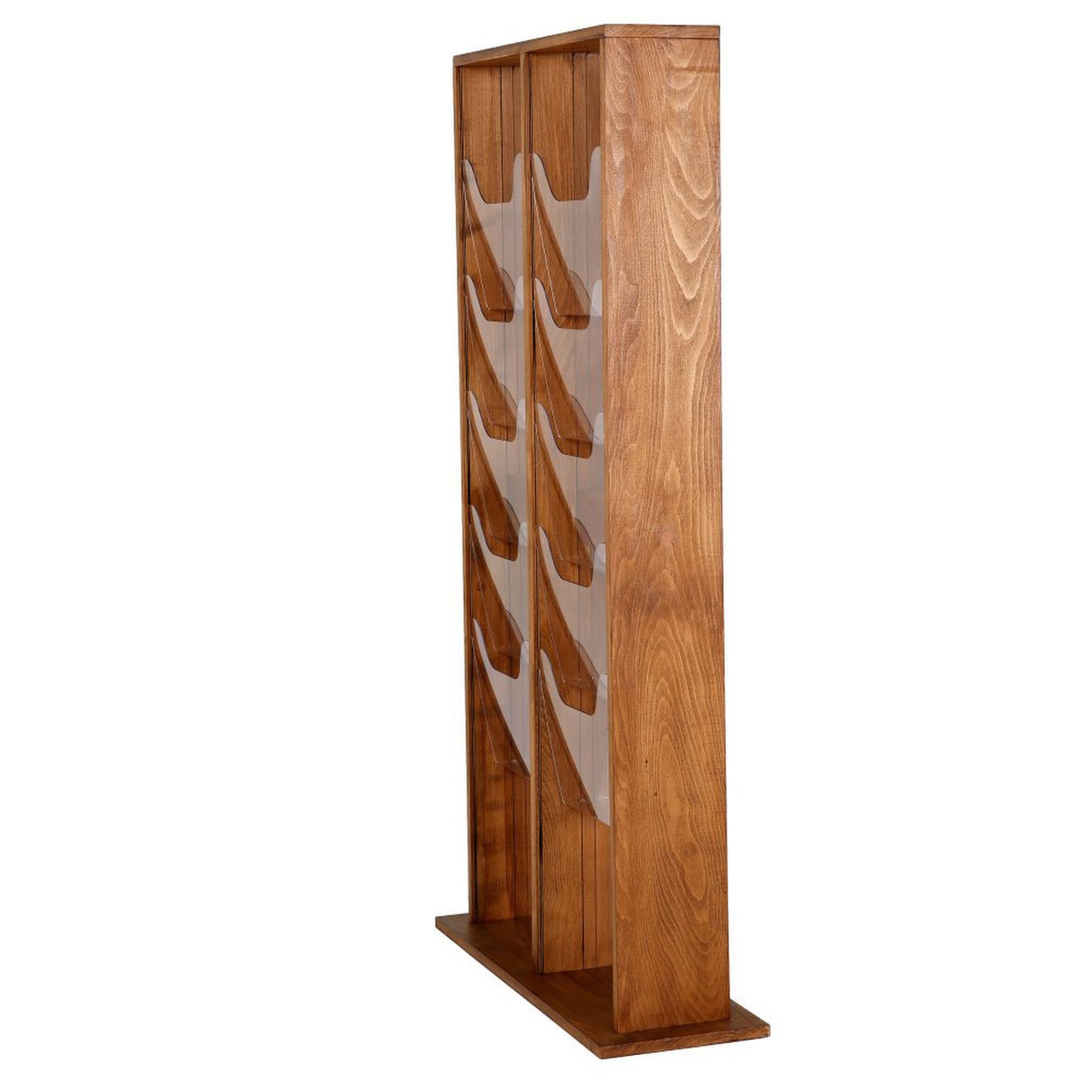 Standing Magazine Racks 10 Pocket Free Standing Wood Magazine Rack | For 8 1/2 x 11 Literature
