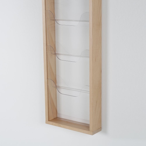 5 Pocket Wood Wall Magazine Rack for Wall, For 8.5x11 Magazines ...