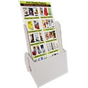 4 1/4"w x 6 1/4"h x 2"d Cardboard Brochure Holder: White