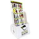 4 1/4w x 6 1/4h x 2d Cardboard Brochure Holder: 1 Label