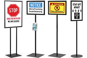 Floor Standing Poster Signs For Social Distancing