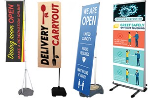 Social Distancing Outdoor Banners & Flags