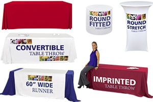 Printed Table Cloths, Throws & Runners