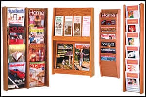 Wood Wall Literature Racks